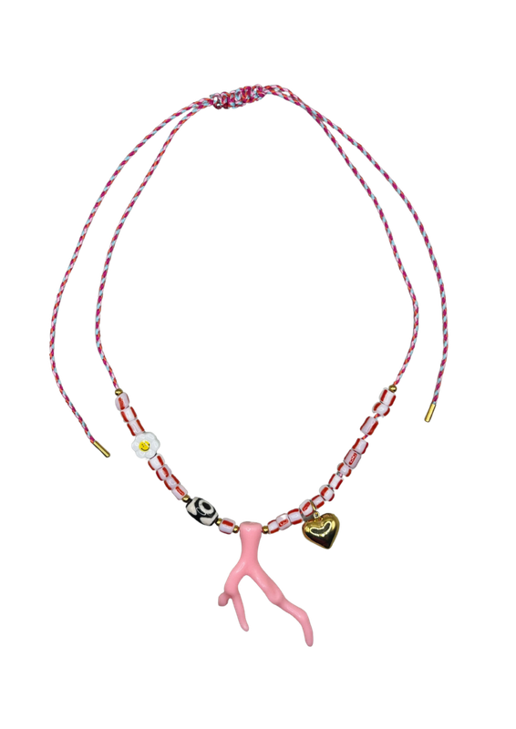 Bonnie Studios-BS755 Pendant Party Pink Necklace