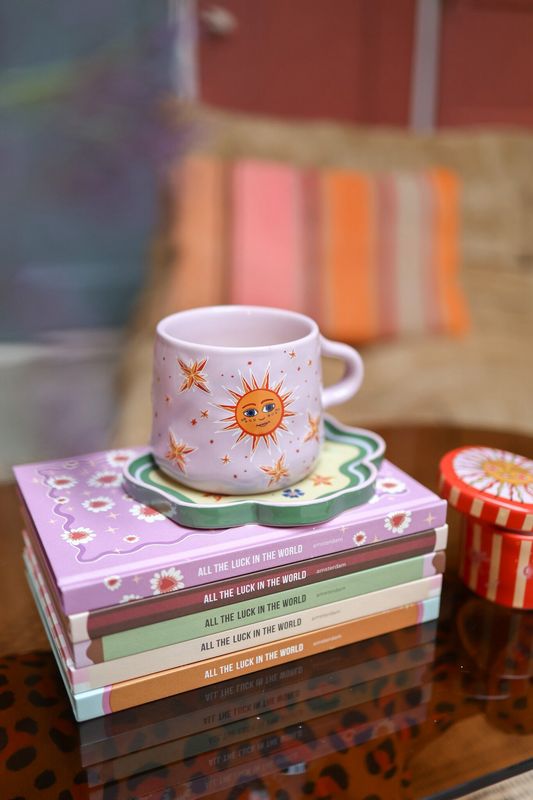 All the luck in the world-Mug Lilac with Sun