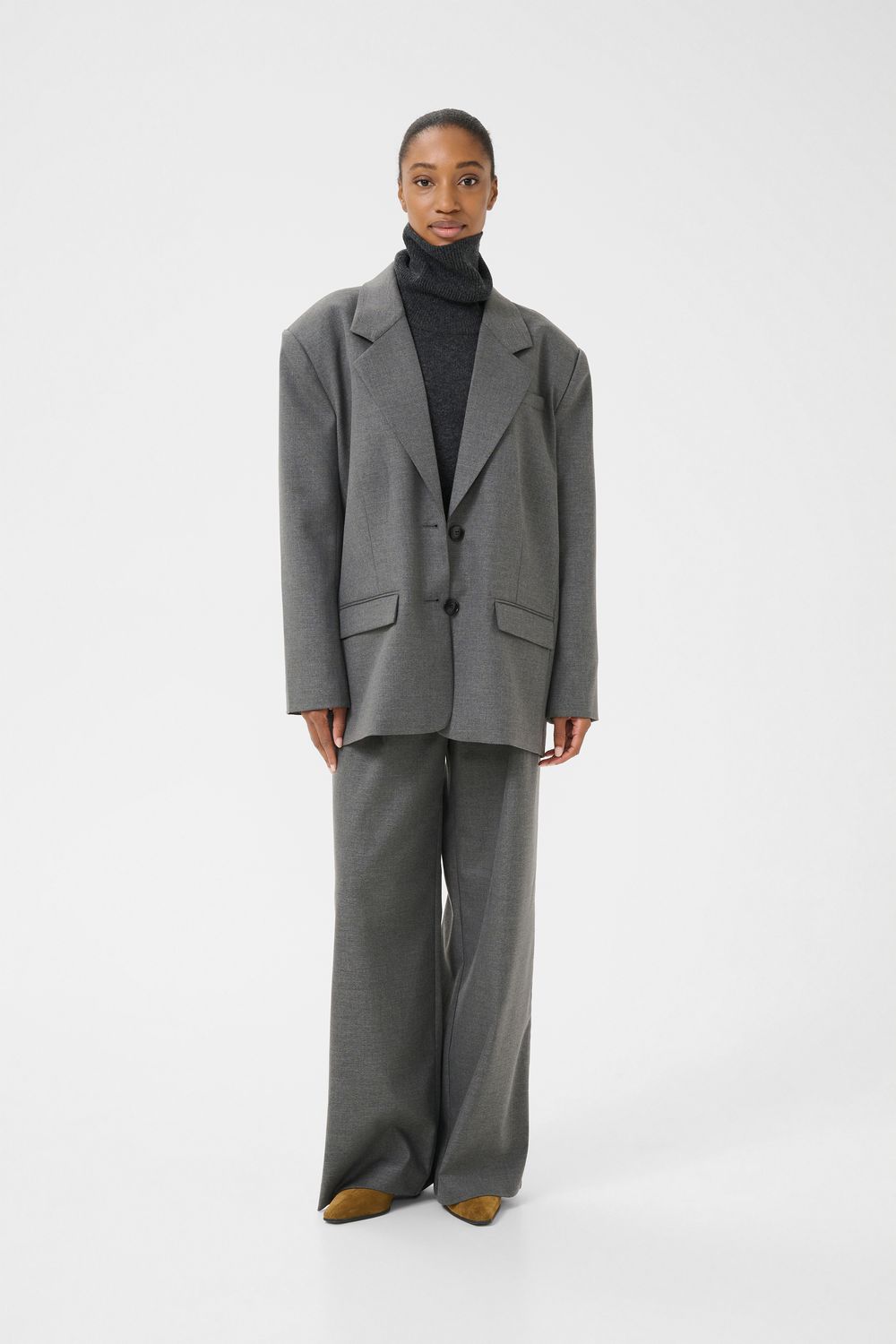 Gestuz - Paula blazer Dark grey melange
