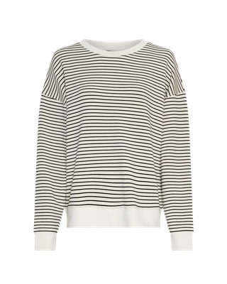 Moss Copenhagen (MSCH) - Ima sweatshirt Oatmeal/black