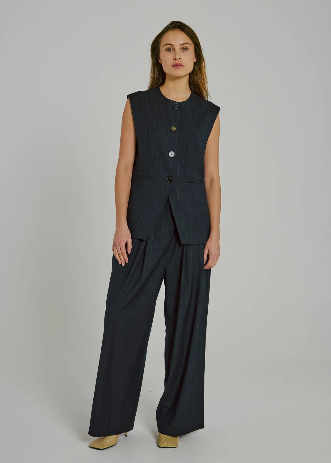 Norr - Kandria pants brown stripe