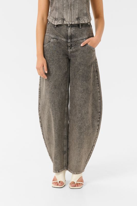 Gestuz - Josie barrel jeans greige denim