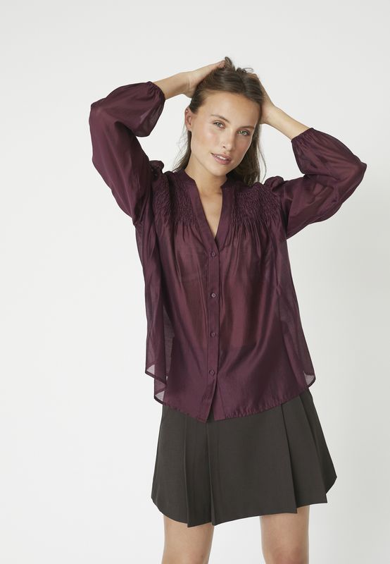 Co&#39;Couture - Taffy smock v-shirt winered