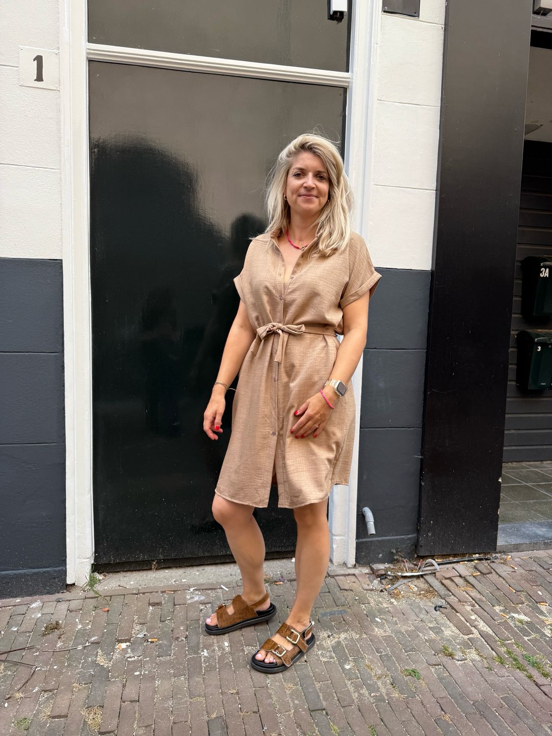 Azzurro - Jurk Camel