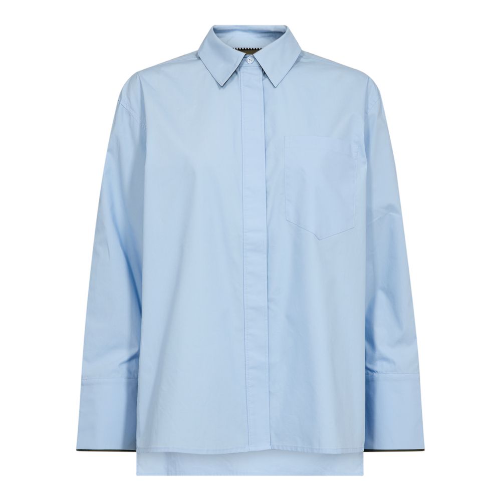 Co&#39;Couture - Donna Fold Cuff Shirt Pale Blue