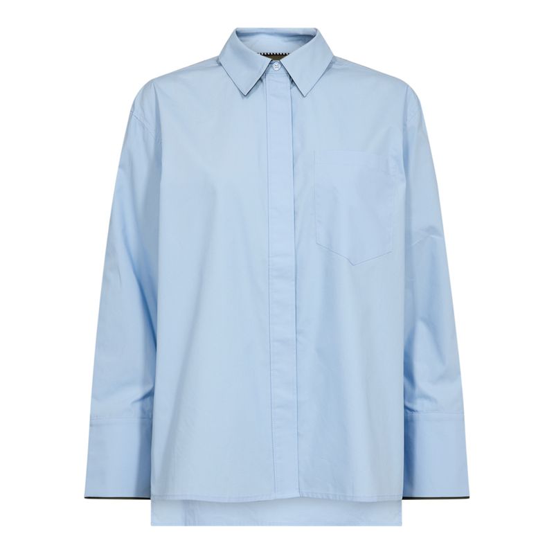 Co&#39;Couture - Donna Fold Cuff Shirt Pale Blue