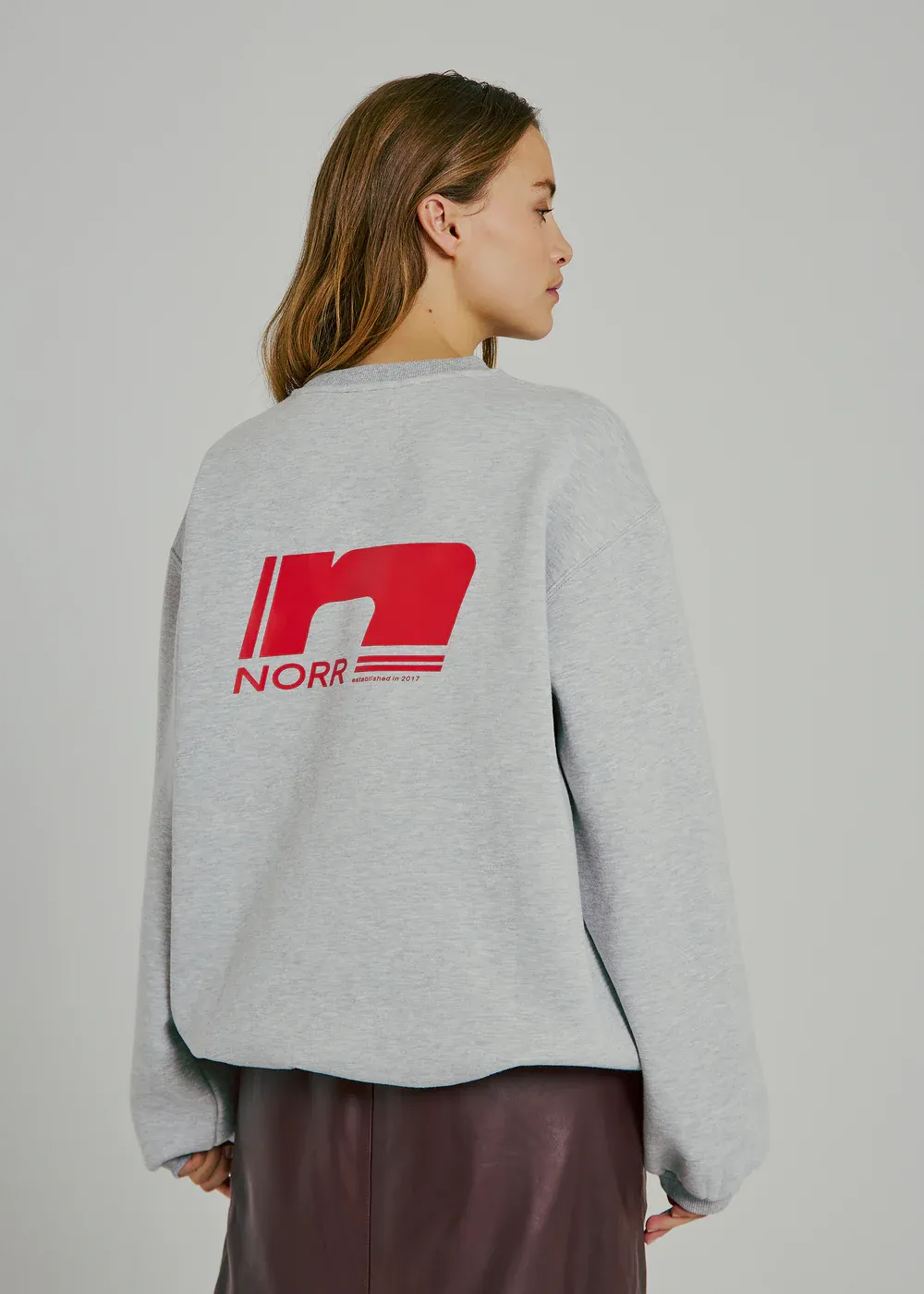 Norr - Daphine sweat top light grey