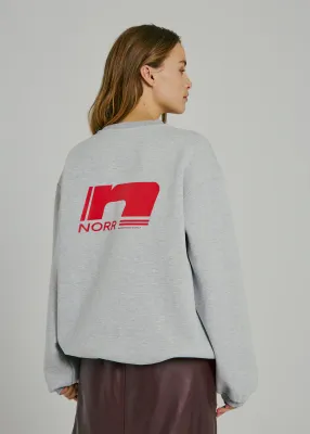 Norr - Daphine sweat top light grey
