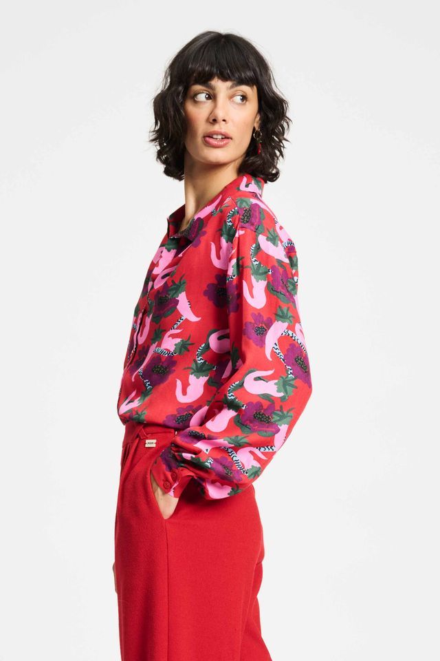 POM Amsterdam - Blouse Violet Picnic  Delight