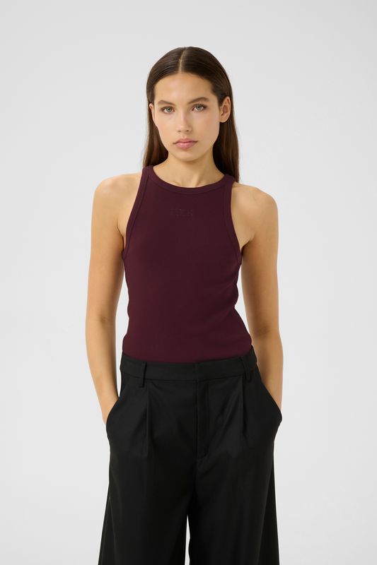 Gestuz - Drew rhinestone logo tank Aronia