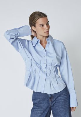 Co&#39;Couture - PoppyCC Pleat Waist Shirt Pale Blue