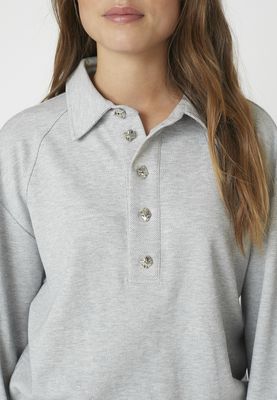 Co&#39;Couture - Dengi Polo Sweat Pale Grey