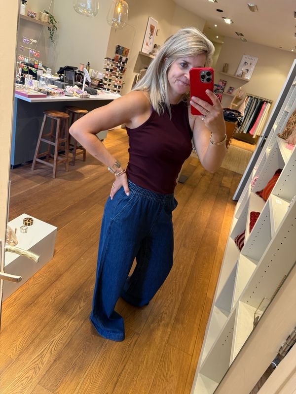 Co&#39;Couture - AzminaCC Denim LL Pant Denim Blue
