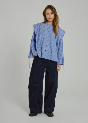 Norr - Marion shirt Blue stripe