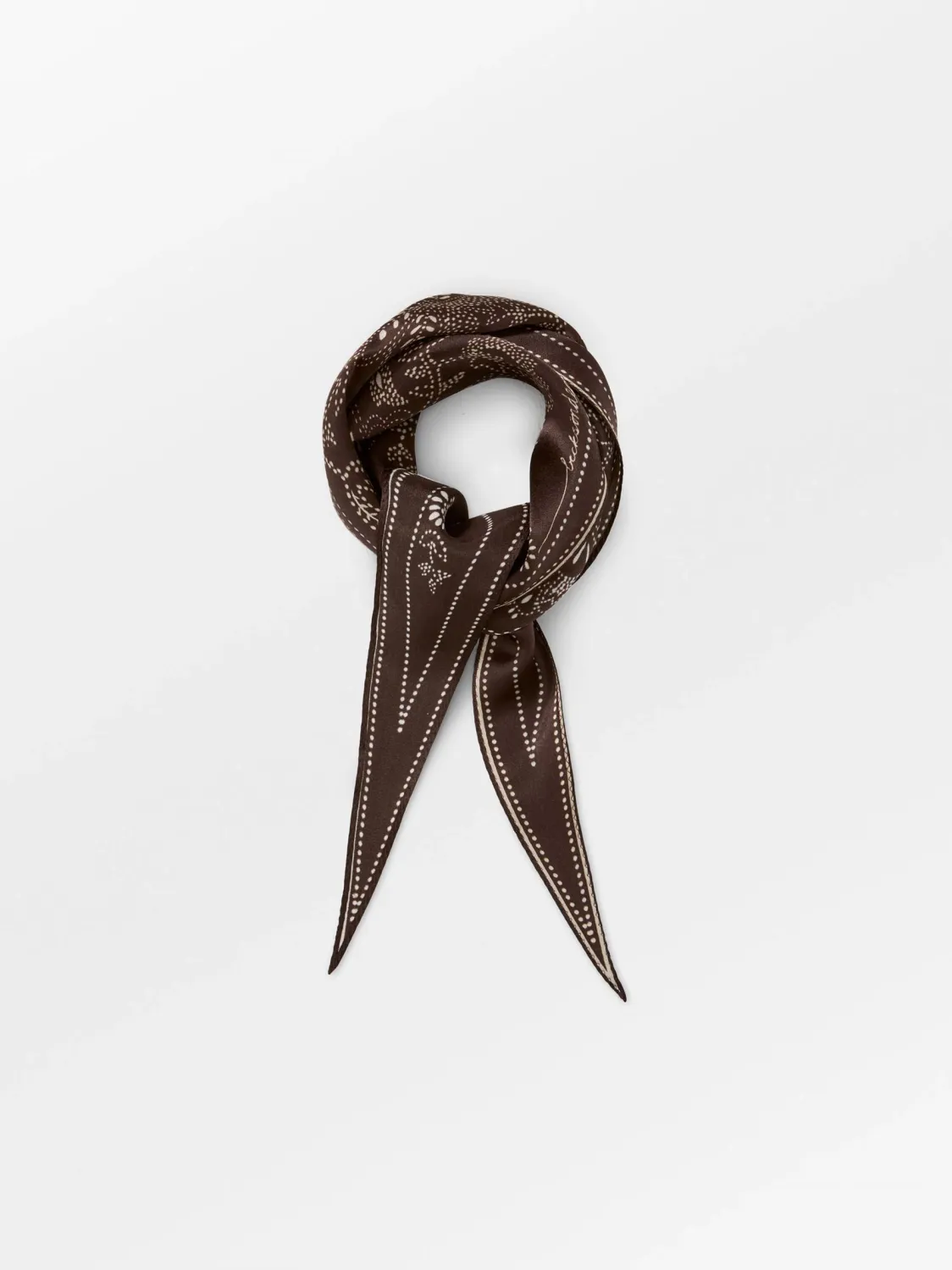 Becksöndergaard - Dotted Flora Diamond Scarf Hot Fudge Brown