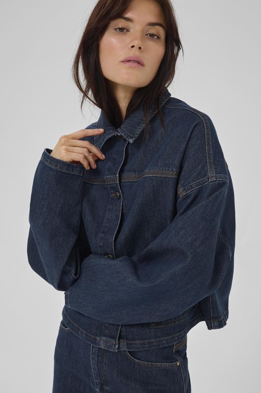 MW-Malle Deco Denim Jacket Dark Blue Un-Wash