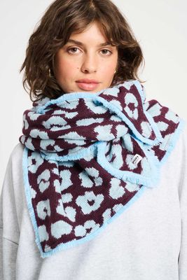 POM Amsterdam - Shawl leopard plum