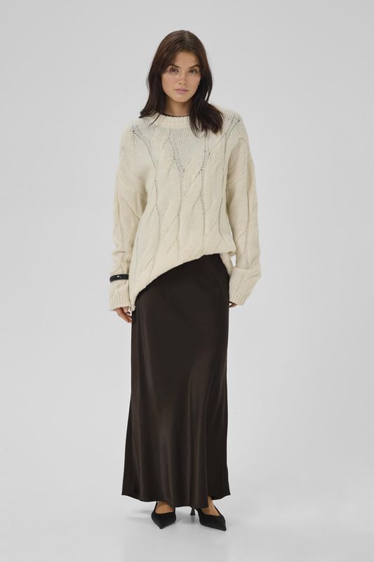 My Essential Wardrobe - Estelle Long Skirt Espresso