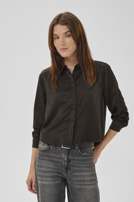 My Essential Wardrobe - Estelle Short Shirt Espresso