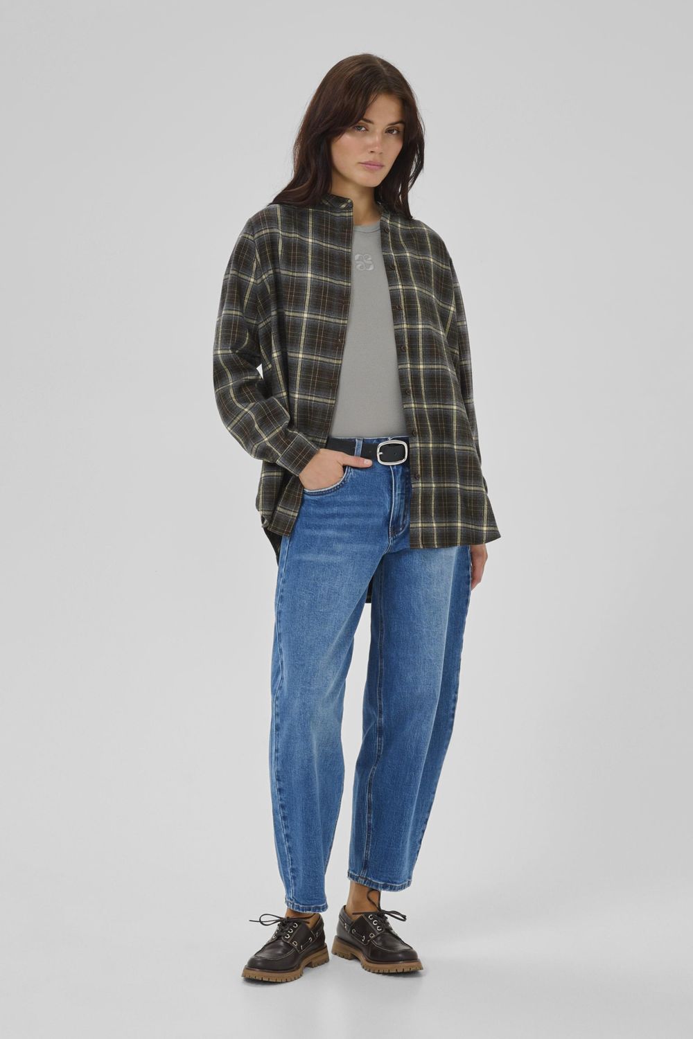 My Essential Wardrobe - Marly Shirt Espresso check