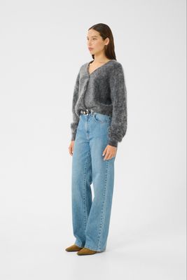 Gestuz - Debbie Cardigan Chargoal melange