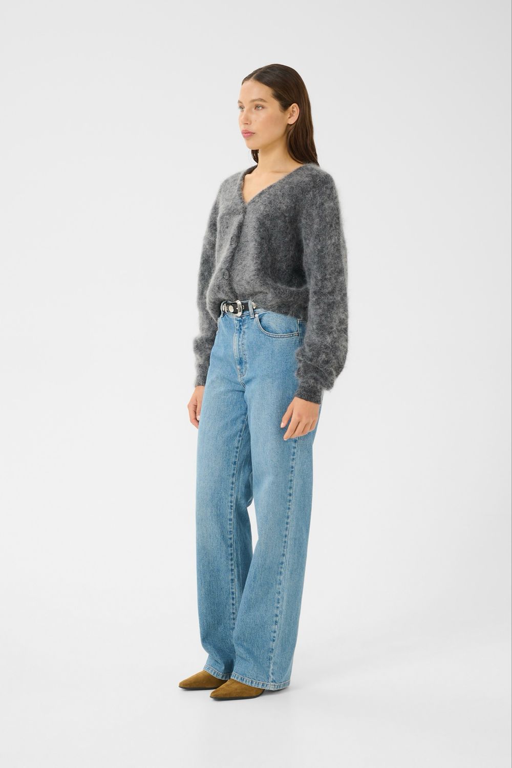 Gestuz - Debbie Cardigan Chargoal melange