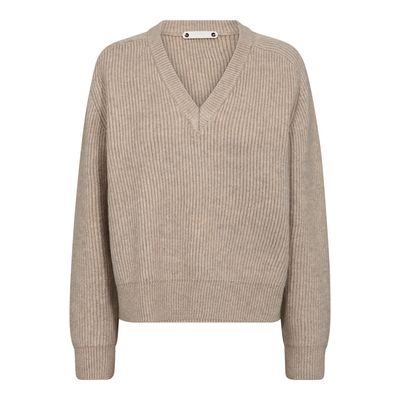 Co&#39;Couture - Row Rib V-knit Bone