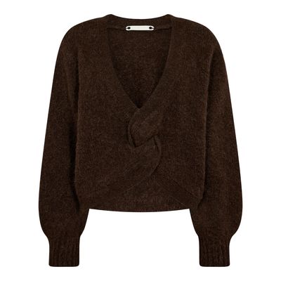 Co&#39;Couture - Cozy Twist Back Knit Mocca