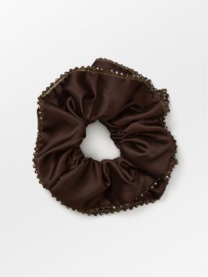 Becksondergaard - Luster Bead Scrunchie Hot Fudge Brown