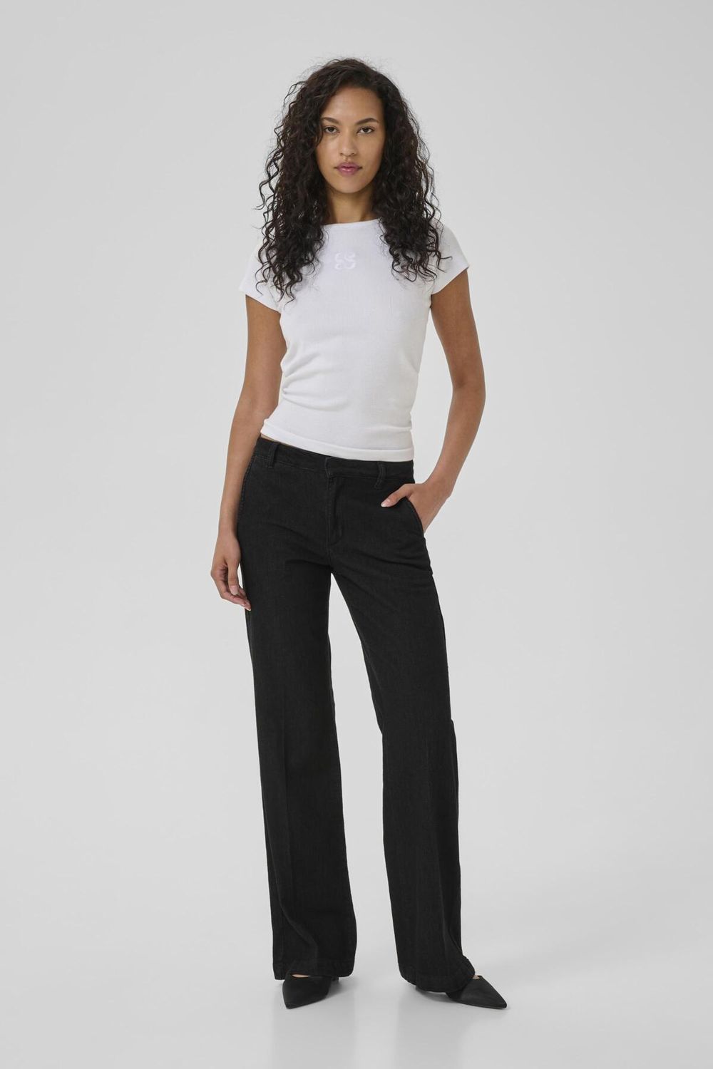 My Essential Wardrobe - Lara 115 pant Black washed
