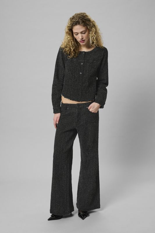 My Essential Wardrobe -Amber High X-Wide Black washed