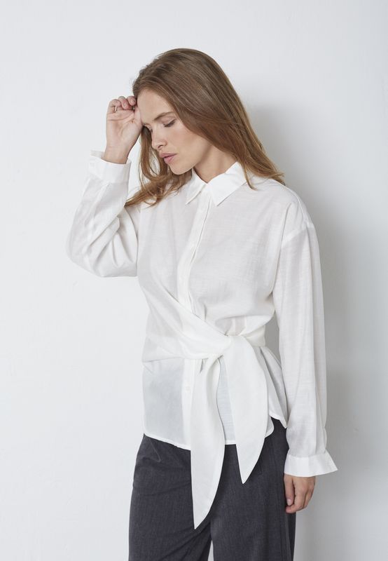 Co&#39;Couture - Idina Tie Shirt Off white