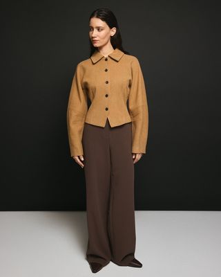 Moss Copenhagen (MSCH) - Macy Michelle HW Wide Pants Hot Fudge