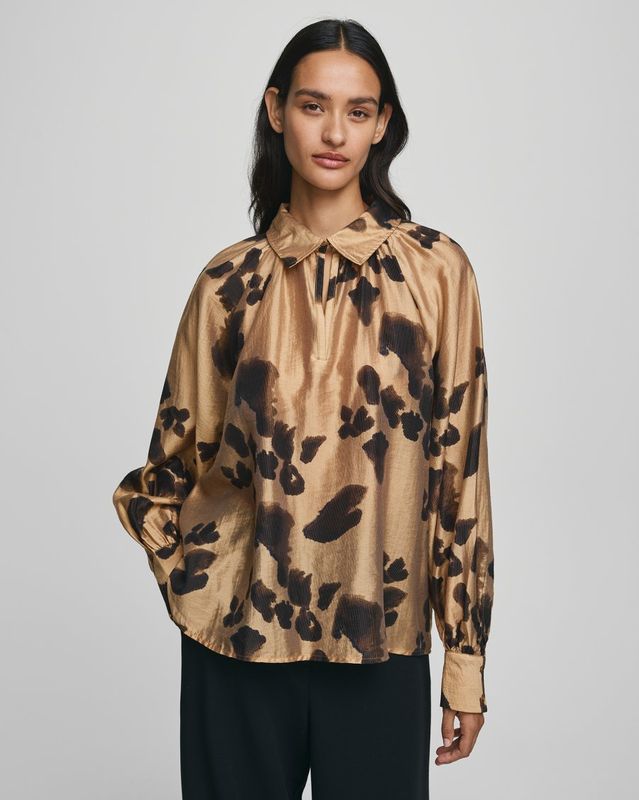 Moss Copenhagen (MSCH) - Nilla Romina Top AOP Iced Coffee