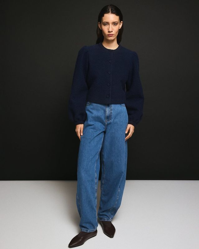 Moss Copenhagen (MSCH) - Kobane Lis Barrel Jeans Mid blue