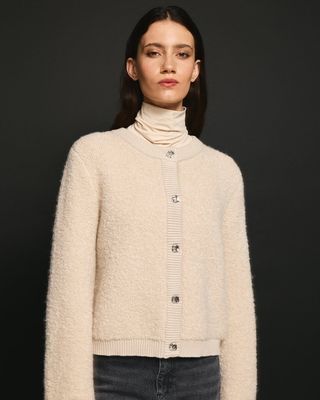 Moss Copenhagen (MSCH) - Nerida Knit jacket Oatmeal