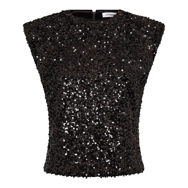 Co&#39;Couture - Roslyn Sequin top black