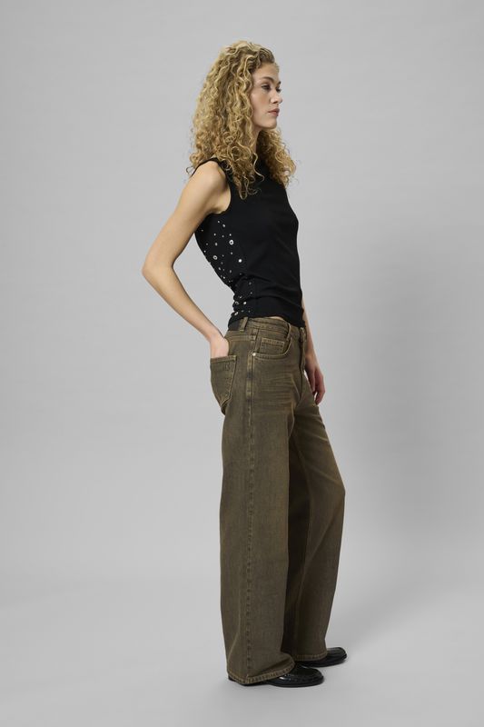 My Essential Wardrobe - Louis high wide jeans Amber retro wash