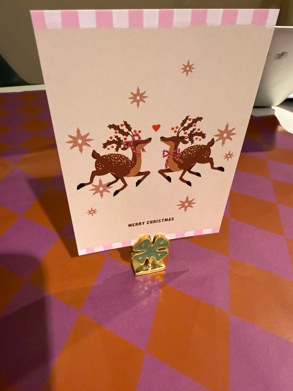 All the luck in the world - Cardholder brass mini lucky clover