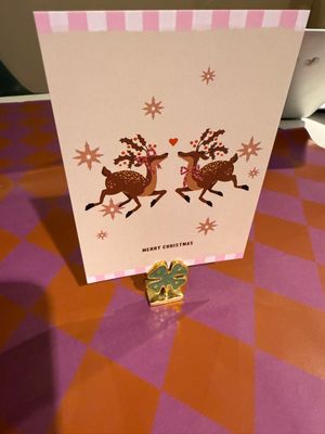 All the luck in the world - Cardholder brass mini lucky clover