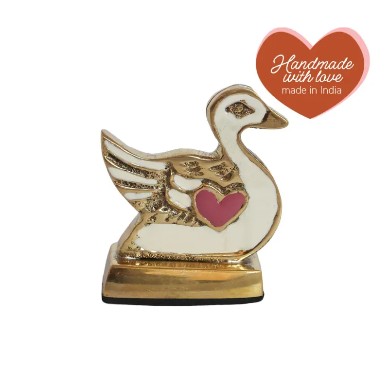 All the Luck in the World - Kaarthouder Messing zwaan