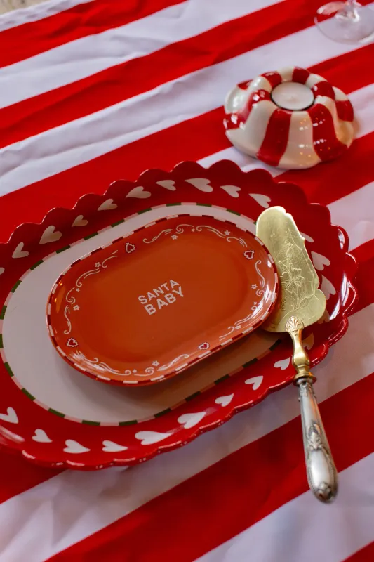All the Luck in the World - Oval Plate Santa Baby
