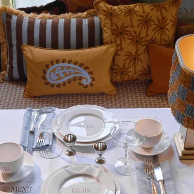 Palais - Cushion Jackie Smokey Blue&amp;Spice