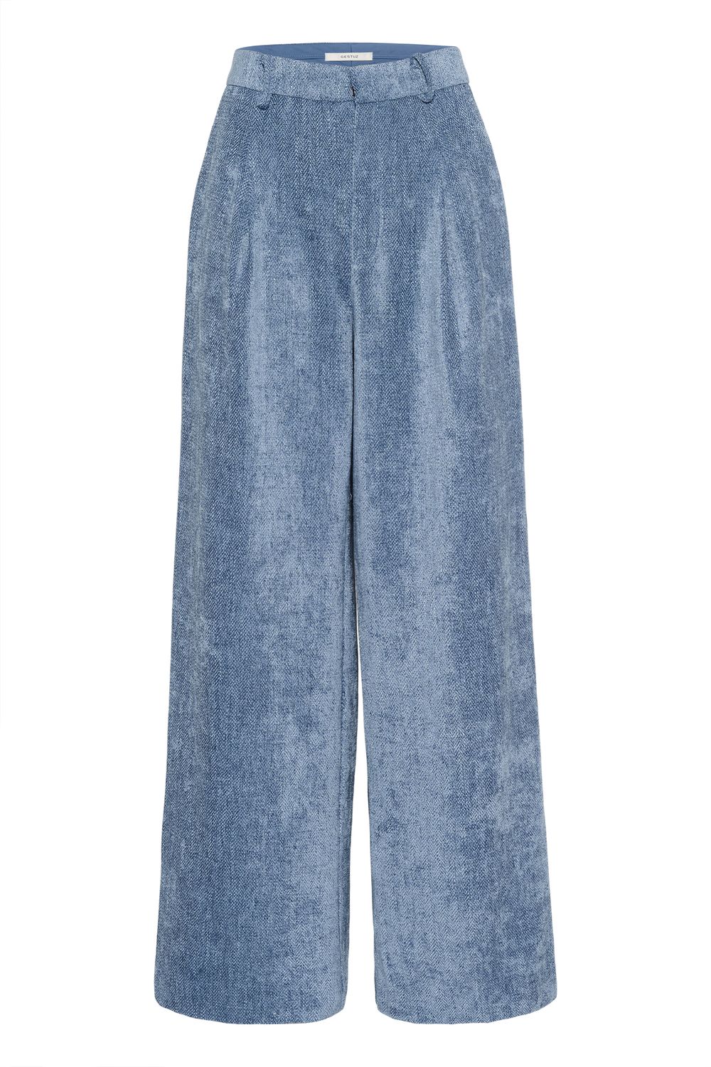 Gestuz - Vally HW wide pants Denim Blue