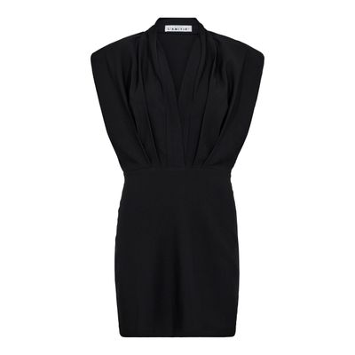 Haute l'amitié - L'egance crop drape dress black