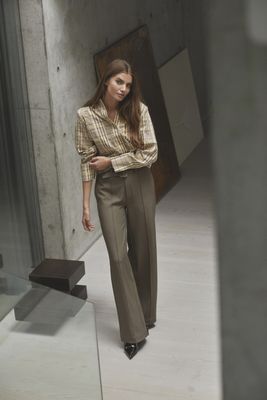 Co'Couture - Luna Belt Crease LL Pant Walnut