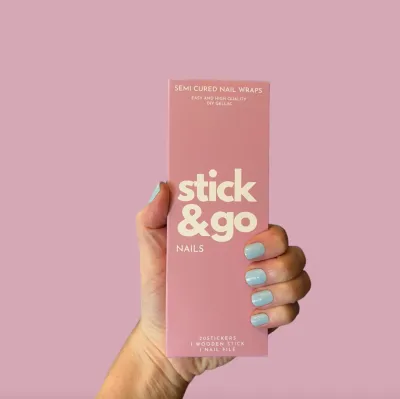 Stick &amp; Go - Light blue nagel stickers