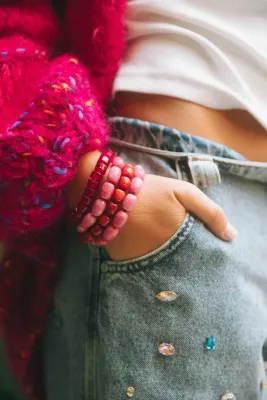 Bonnie Studios - BS872 William Copper Bracelet red
