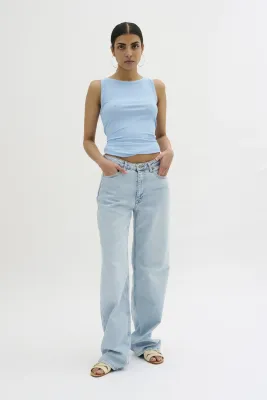My Essential Wardrobe - The Louis high wide jeans light blue