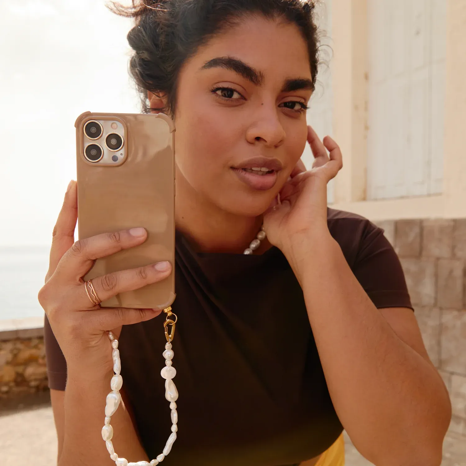 Ateljé - Caramel recycled iPhone case